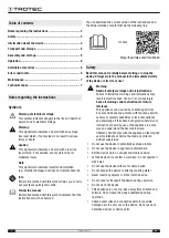 Preview for 2 page of Trotec TFV 29 FS Operating Manual