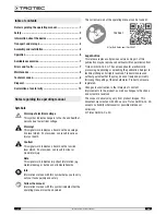 Preview for 2 page of Trotec TFV PRO 1 Operating Manual