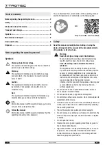 Preview for 2 page of Trotec Westinghouse WLE625 Series Operating Manual