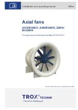 Preview for 1 page of Trox Technik AXN/BVAXN Installation And Operating Manual