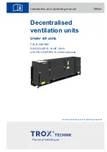 Preview for 1 page of Trox Technik FSL-B-ZAB/SEK Installation And Operating Manual