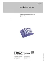 Preview for 1 page of Trox Technik HESCO HFA Installation Manual