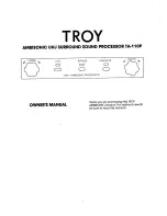 Preview for 1 page of Troy Ambisonic TA-110P Owner'S Manual