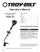 Предварительный просмотр 1 страницы Troy-Bild TB635 EC Operator'S Manual