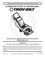 Предварительный просмотр 1 страницы Troy-Bilt 060 series Operator'S Manual