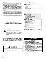 Preview for 2 page of Troy-Bilt 12234 Owner'S Manual