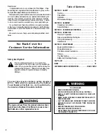 Preview for 2 page of Troy-Bilt 12235 Owner'S Manual