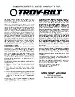 Предварительный просмотр 28 страницы Troy-Bilt 182826 TB4000 Owner'S/Operator'S Manual