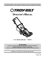 Preview for 1 page of Troy-Bilt 18A-212A766 Operator'S Manual