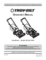 Preview for 1 page of Troy-Bilt 21 Push Mower Operator'S Manual