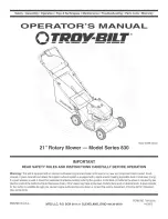 Предварительный просмотр 1 страницы Troy-Bilt 21" Rotary Mower Operator'S Manual