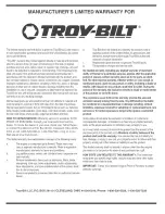 Предварительный просмотр 20 страницы Troy-Bilt 21" Rotary Mower Operator'S Manual