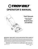 Предварительный просмотр 1 страницы Troy-Bilt 24A-060F063 Operator'S Manual