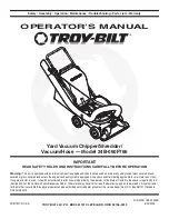 Предварительный просмотр 1 страницы Troy-Bilt 24B-060F766 Operator'S Manual