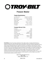 Preview for 28 page of Troy-Bilt 2550 Operator'S Manual