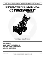 Предварительный просмотр 1 страницы Troy-Bilt 31AA6AHE Operator'S Manual