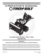 Preview for 1 page of Troy-Bilt 31AH9Q77766 Operator'S Manual