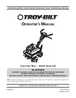 Предварительный просмотр 1 страницы Troy-Bilt 390 Series Operator'S Manual