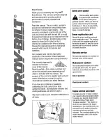 Preview for 2 page of Troy-Bilt 42000 Owner'S/Operator'S Manual