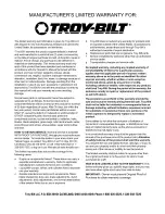 Предварительный просмотр 20 страницы Troy-Bilt 436 Operator'S Manual