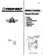 Preview for 1 page of Troy-Bilt 47329 Owner'S Manual