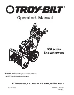 Troy-Bilt 500 series Operator'S Manual preview