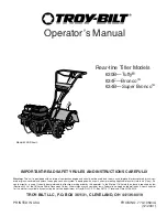 Preview for 1 page of Troy-Bilt 630B-Tuffy, 634F-Bronco, 634B- Operator'S Manual