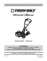 Предварительный просмотр 1 страницы Troy-Bilt 650 Series Operator'S Manual