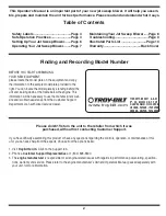 Предварительный просмотр 2 страницы Troy-Bilt 670 Series Operator'S Manual