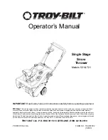 Preview for 1 page of Troy-Bilt 721 Operator'S Manual