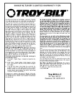 Preview for 16 page of Troy-Bilt 769-00425A Operator'S Manual