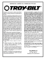 Preview for 32 page of Troy-Bilt 769-00425A Operator'S Manual