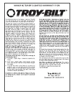 Предварительный просмотр 12 страницы Troy-Bilt 769-02047 Operator'S Manual