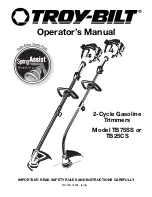 Предварительный просмотр 1 страницы Troy-Bilt AST TB25CS Operator'S Manual