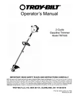 Troy-Bilt AST TB75SS Operator'S Manual preview