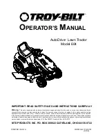 Предварительный просмотр 1 страницы Troy-Bilt AutoDrive 604 Operator'S Manual