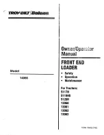 Предварительный просмотр 1 страницы Troy-Bilt Bolens 14066 Owner'S/Operator'S Manual