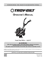 Preview for 1 page of Troy-Bilt Colt FT Operator'S Manual