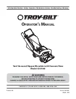 Предварительный просмотр 1 страницы Troy-Bilt CSV 060 Operation Manual