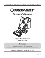 Preview for 1 page of Troy-Bilt CSV 206 Operation Manual