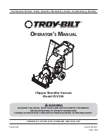 Предварительный просмотр 1 страницы Troy-Bilt CSV 206 Operation Manual