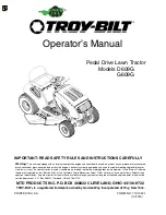 Preview for 1 page of Troy-Bilt D609G Operator'S Manual