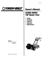 Preview for 1 page of Troy-Bilt Econo-Horse 12185 Owner'S Manual