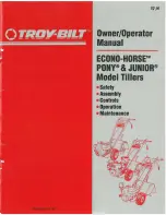 Troy-Bilt ECONO-HORSE Owner'S/Operator'S Manual предпросмотр