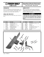 Troy-Bilt Horse Tiller OEM-290-259 Operator'S Manual preview