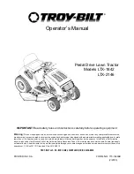 Предварительный просмотр 1 страницы Troy-Bilt LTX-1842 Operator'S Manual