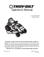 Preview for 1 page of Troy-Bilt N779-Pony Operator'S Manual