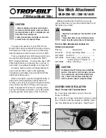 Предварительный просмотр 1 страницы Troy-Bilt OEM-290-101 Operating Manual