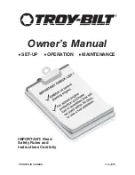 Troy-Bilt OG-4905 Owner'S Manual предпросмотр