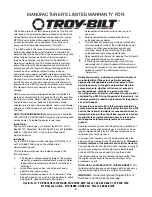 Preview for 32 page of Troy-Bilt Polar Blast 10530 Operator'S Manual